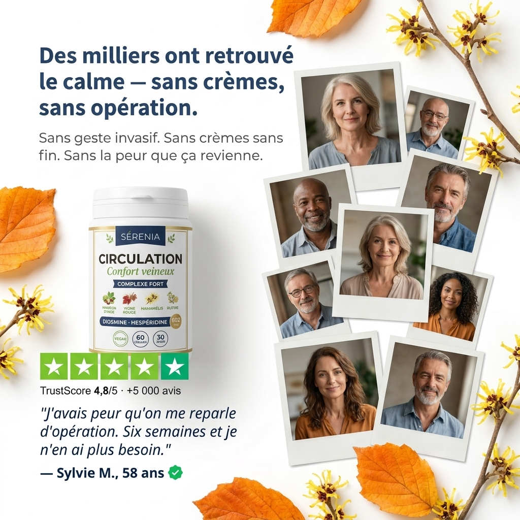 Support Naturel Hémorroïdaire : Stop les saignements, brûlures & douleurs